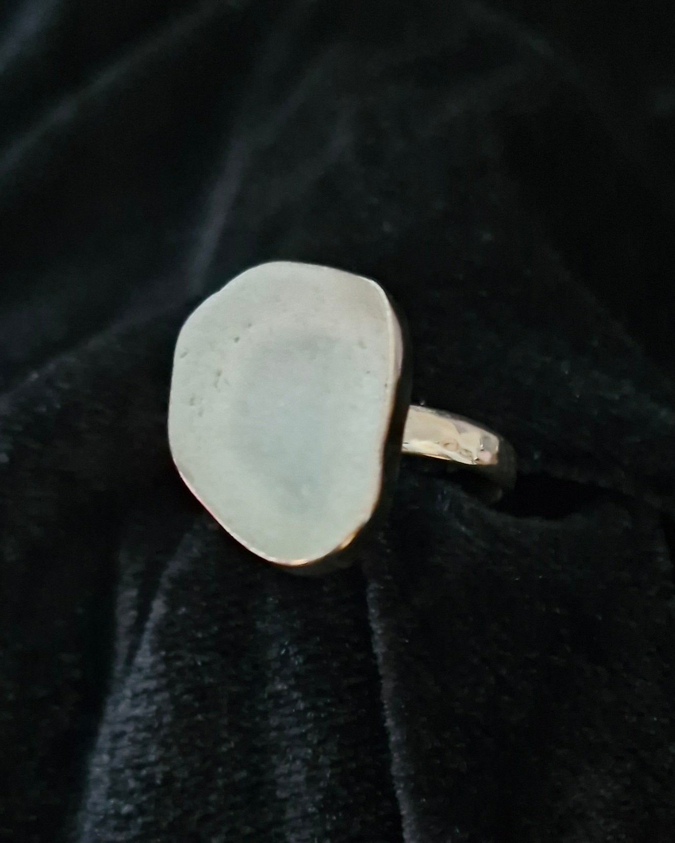 White Sea Glass Ring