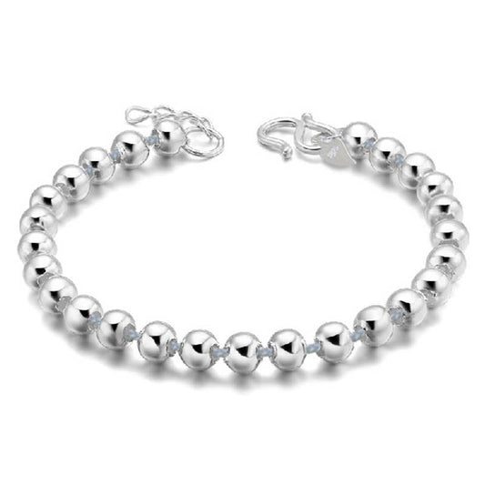 Beaded Silver Bracelet