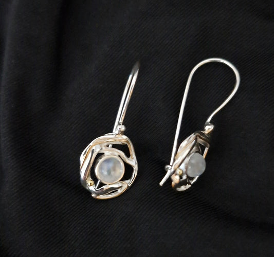 Moonstone Hook Earrings