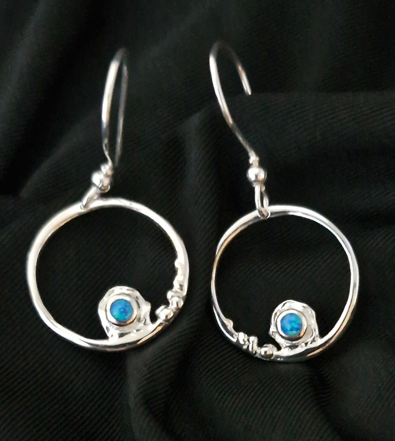 Opal Hoop Earrings