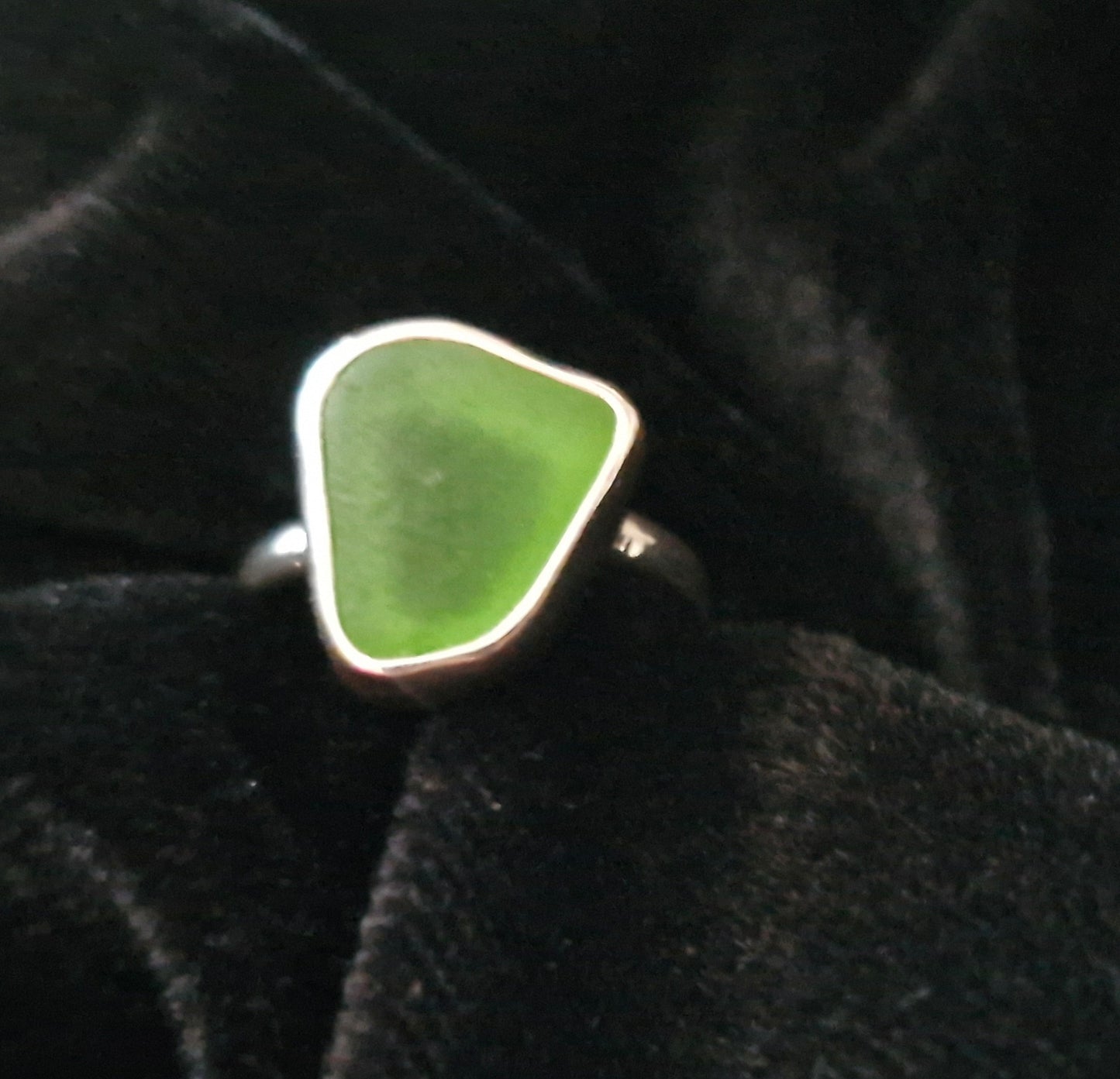 Green Sea Glass Ring